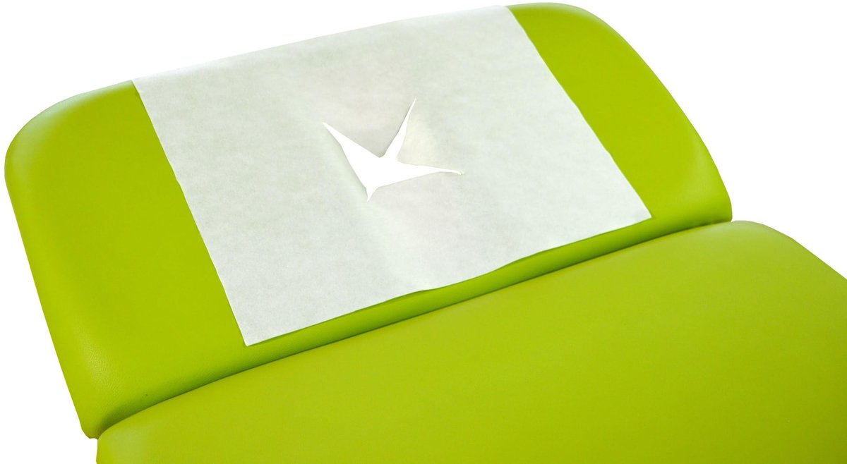 Dailygoods- Gezichtsdoekjes 100 stuks - Zacht Airlaid Papier - Hygiënische Hoes - Geschikt voor Massagetafels - Uitsparing X - Composteerbaar - Hygiënepads