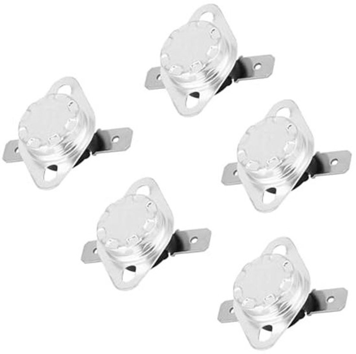 Thermostaat Schakelaar - 5 Stuks - Normaal Gesloten - Temperatuur tot 150℃ - 250V 15A - Ideaal voor Elektrische Toepassingen - Voor Hobby..