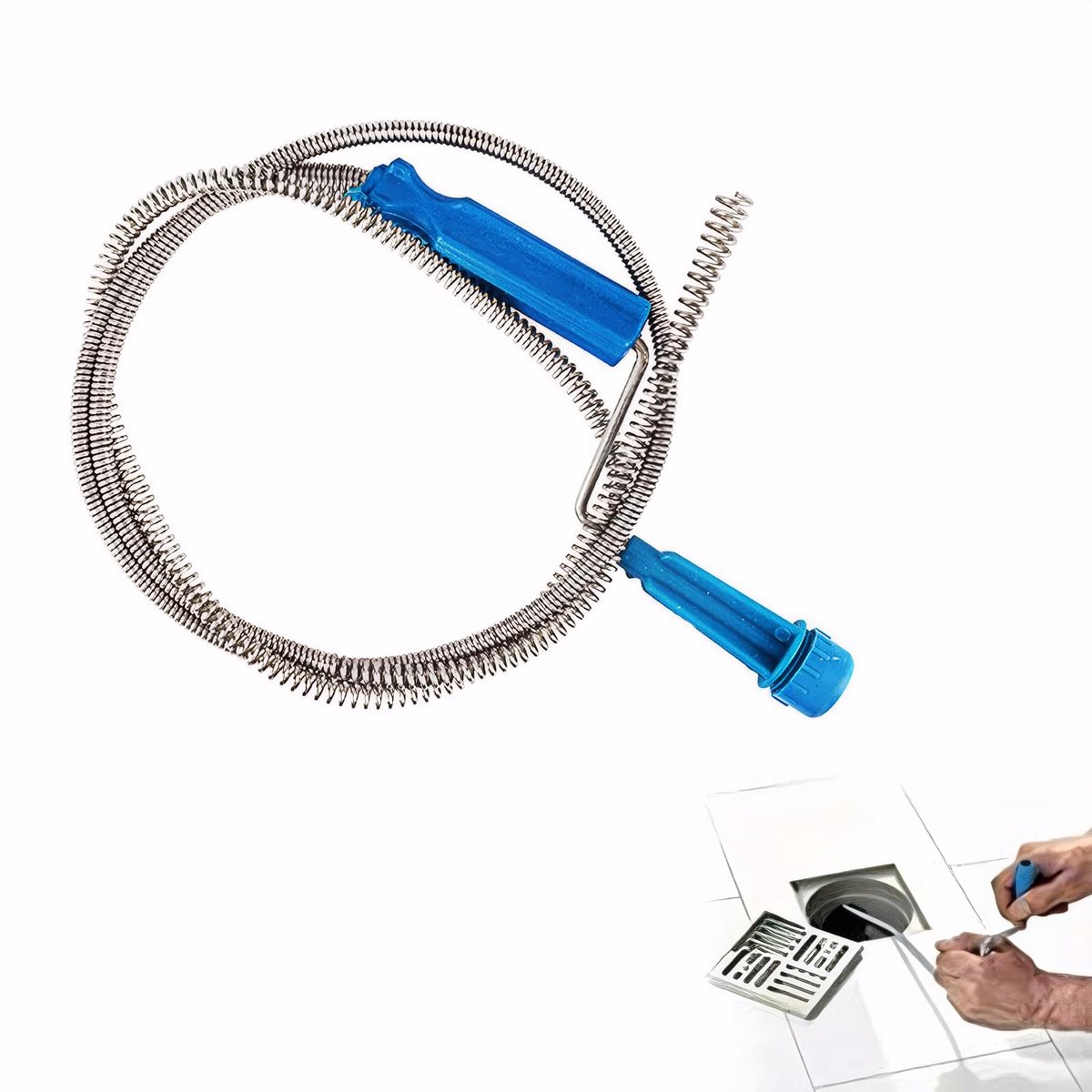 Dailygoods - Afvoer Reinigingsspiral 5 m met Boorpunt voor Badkamer en Toilet