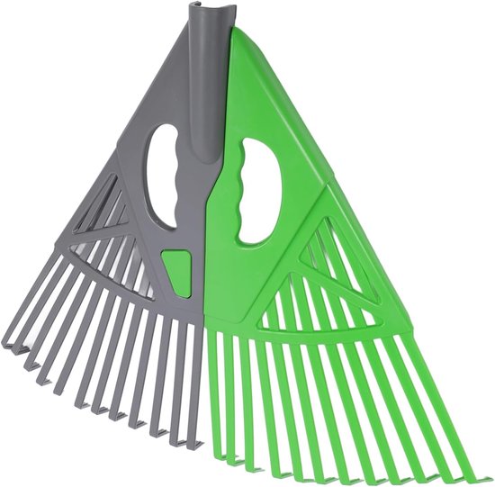 Bladhark 24 Tanden - Tuinhark Bladeren - Tuin Opruimen - Afneembaar Ontwerp - 40x40x5 cm - Groen — afbeelding 3