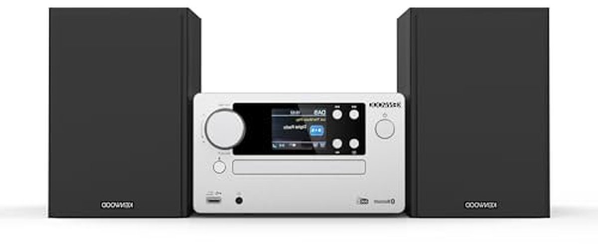 Micro HiFi Systeem - Stereoset Muziek - Muziek Luisteren - Aluminium Frontpaneel - 2 x 25 Watt - Mat Aluminium