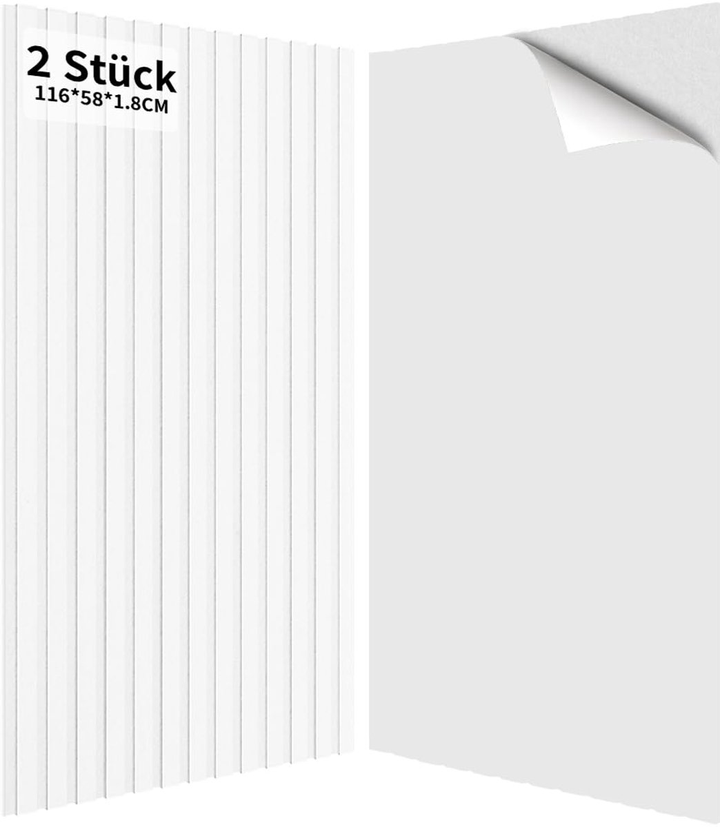 SnelShoppen - Grote Zelfklevende Akoestische Panelen 116x58x1,8cm, 2 Stuks Geluidsisolerende Wandpanelen voor Studio en Kantoor, Akoestische Wandbekle