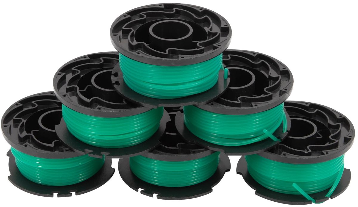 SnelShoppen - GNXfixt 6 Draadspoel Nylon 6m 2mm Groen voor Tuinmachines GL7033 GL8033 GL9035 - Onderdeel en Accessoires voor Buiten