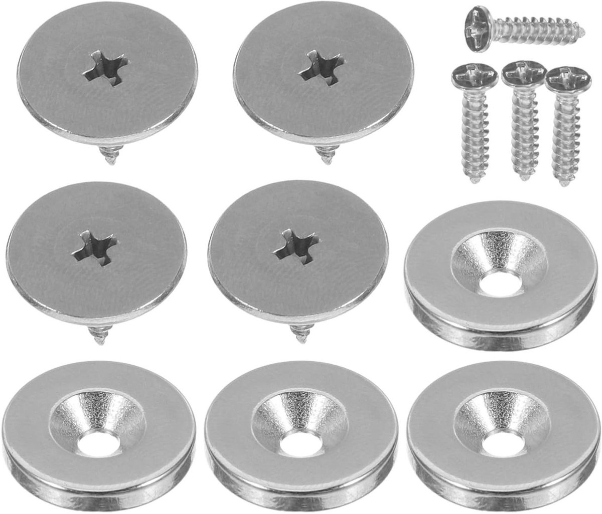 Magnetische Kastsluitingen - Deurmagneten Sluitingen - Kasten Sluiten - Ultradun Ontwerp - 1.5 cm - Zilver