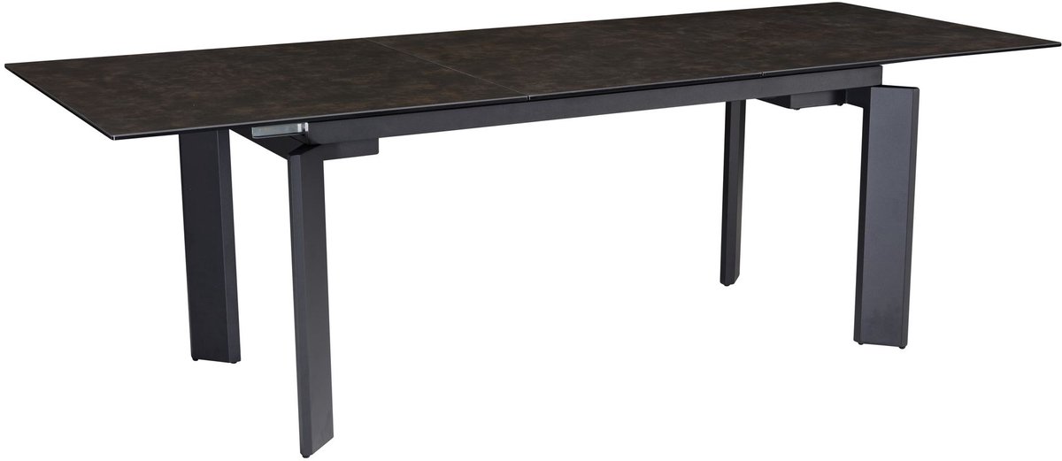 Eettafel zwart glaskeramiek 180 cm breed