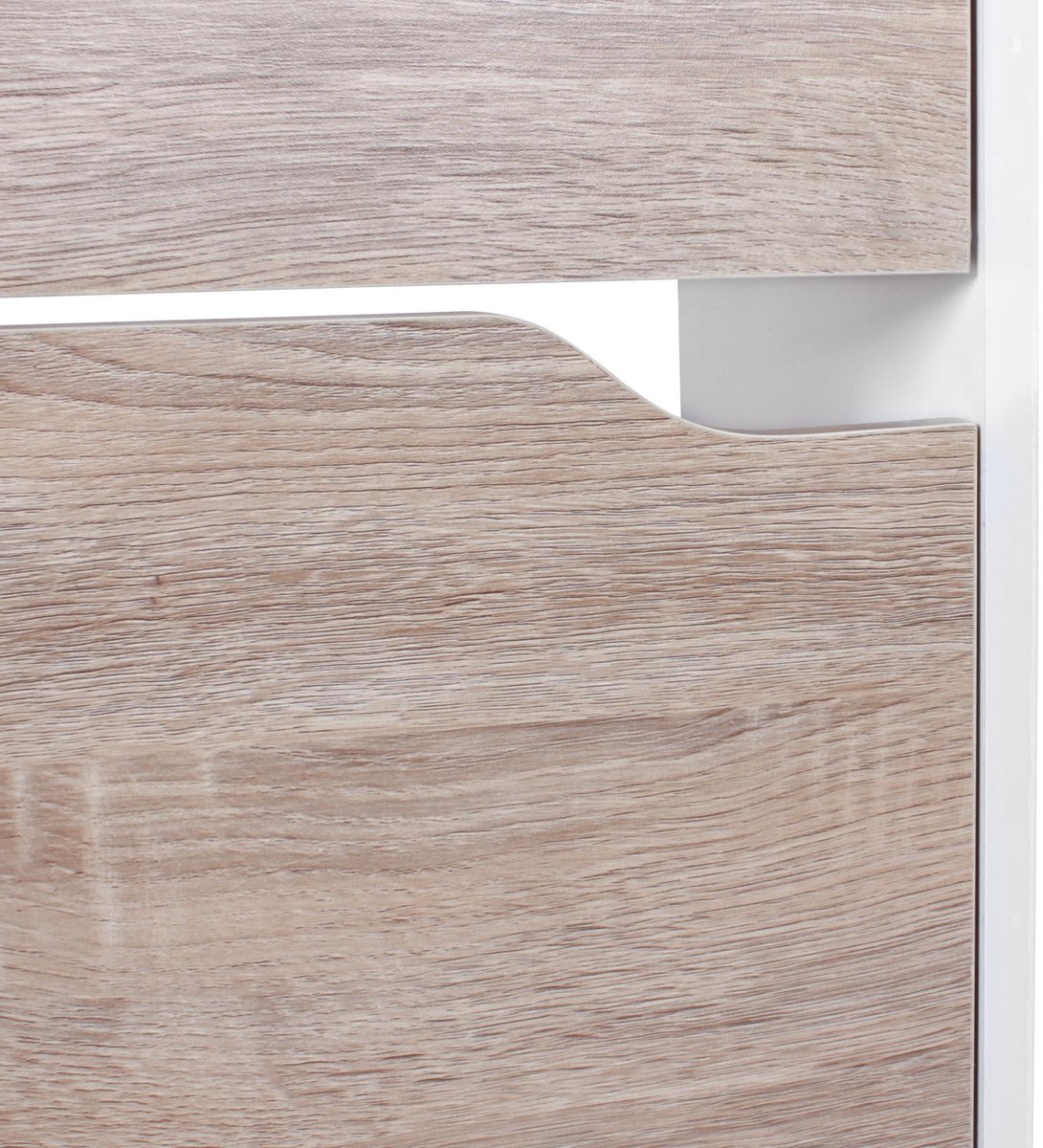Ervesto WL5.036 Schoenenkast - Zapatero - Opbergkast - Wit Sonoma Eiken - 150x60x24 Cm - 4 Klepvakken - Voor 20 Paar Schoenen
