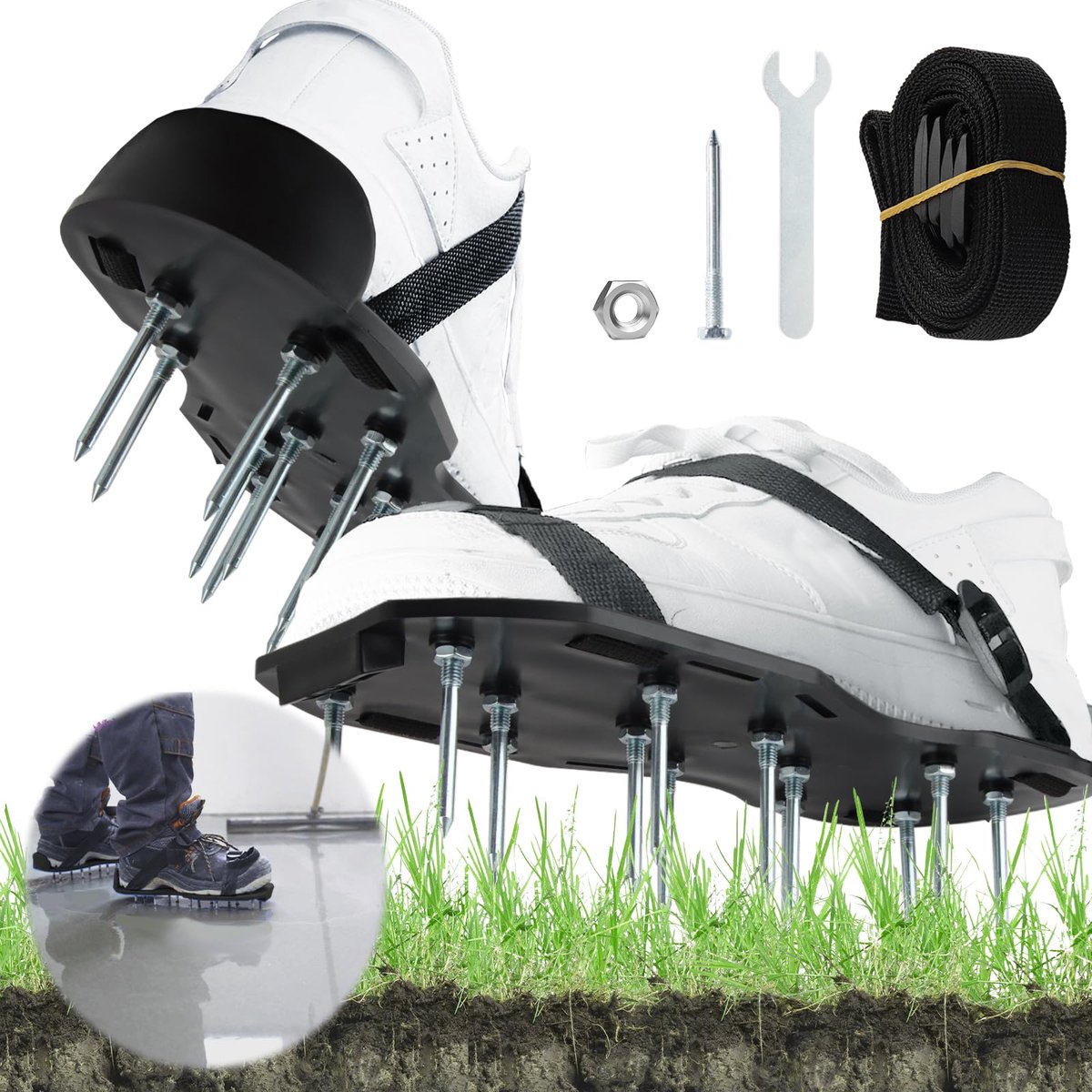 Dailygoods - Aeratorschoen voor Gazon - Verstelbare Ventilatieschoenen