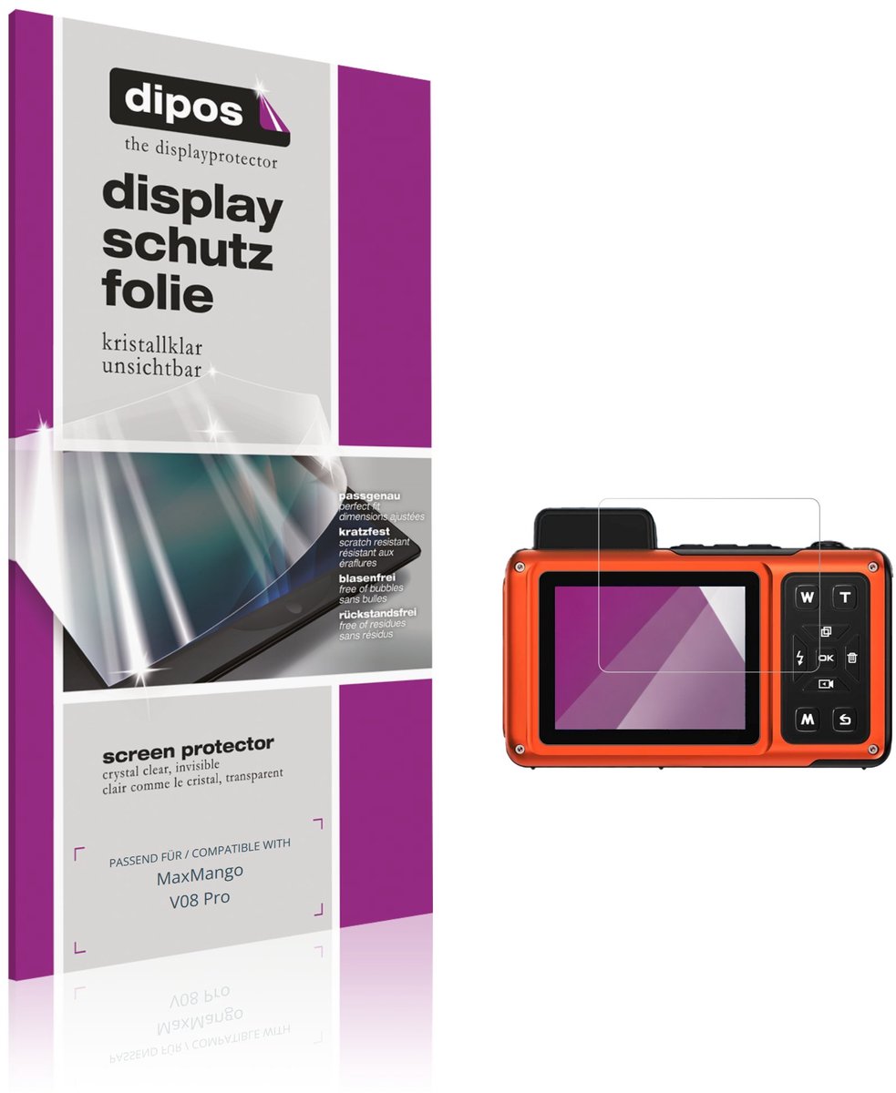 dipos – 4x Beschermfolie geschikt voor MaxMango V08 Pro | Krasbestendige & heldere Screenprotector Ultra-Thin