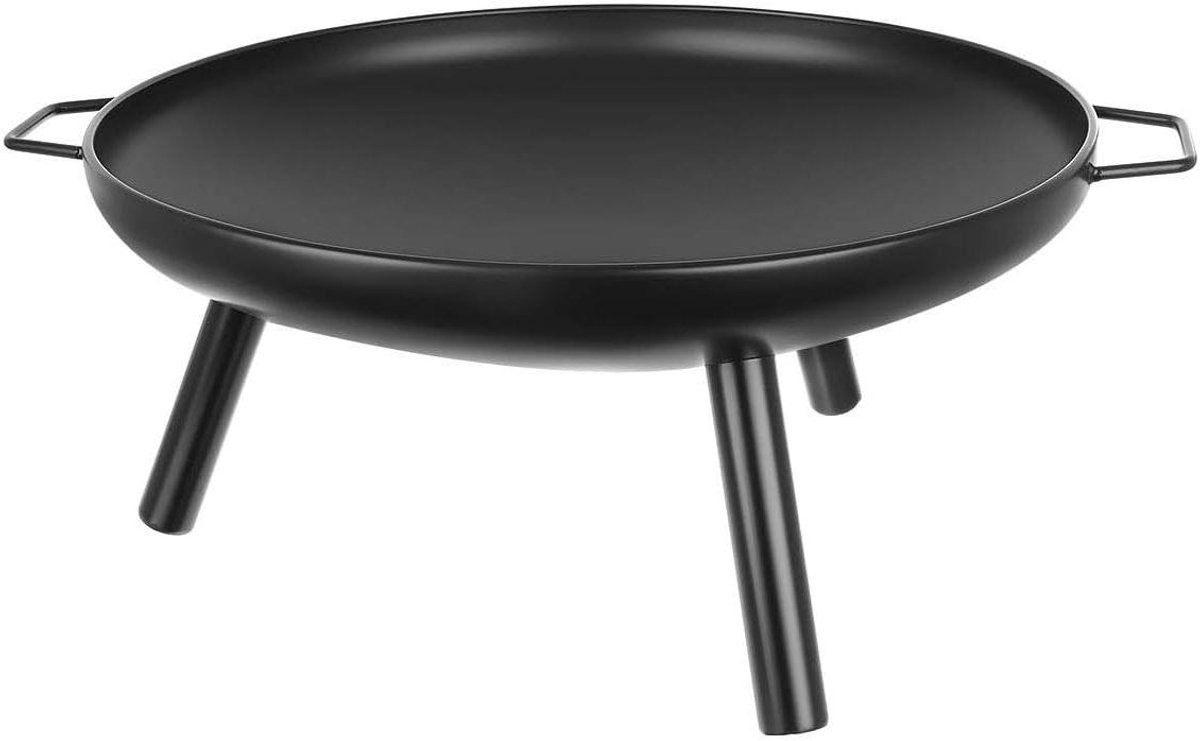 Vuurschaal - Terrashaard Buitenhaard - Gezelligheid Buiten - Roestvrij Staal - 60 cm Diameter - Zwart