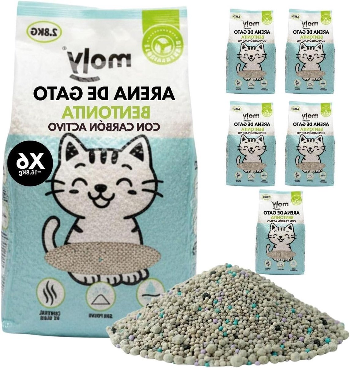 Kattenbakvulling Bentoniet - Kattenzand Lavendel - Hygiënisch Huisdier - Actieve Kool Geurcontrole - 168 kg - Niet gespecificeerd