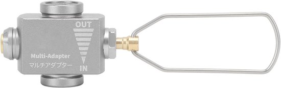 Gas Canister Vent Valve - Gas Adapter Navuladapter - Kamperen Buitenactiviteiten - Lichtgewicht Duurzaam - 46g - Aluminiumkleur — afbeelding 5