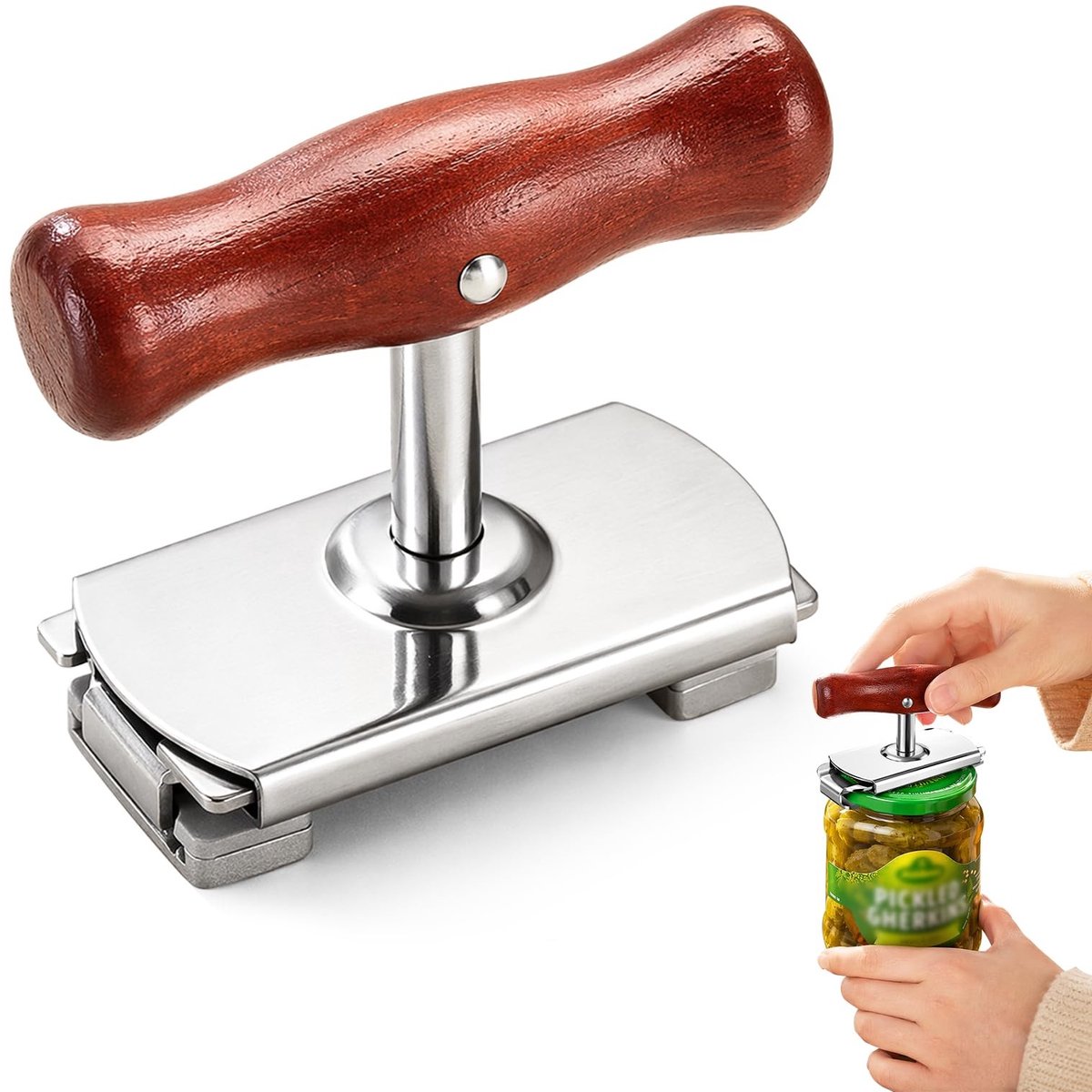 Dailygoods - Handmatige Blikopener van Roestvrij Staal - Veilig en Ergonomisch