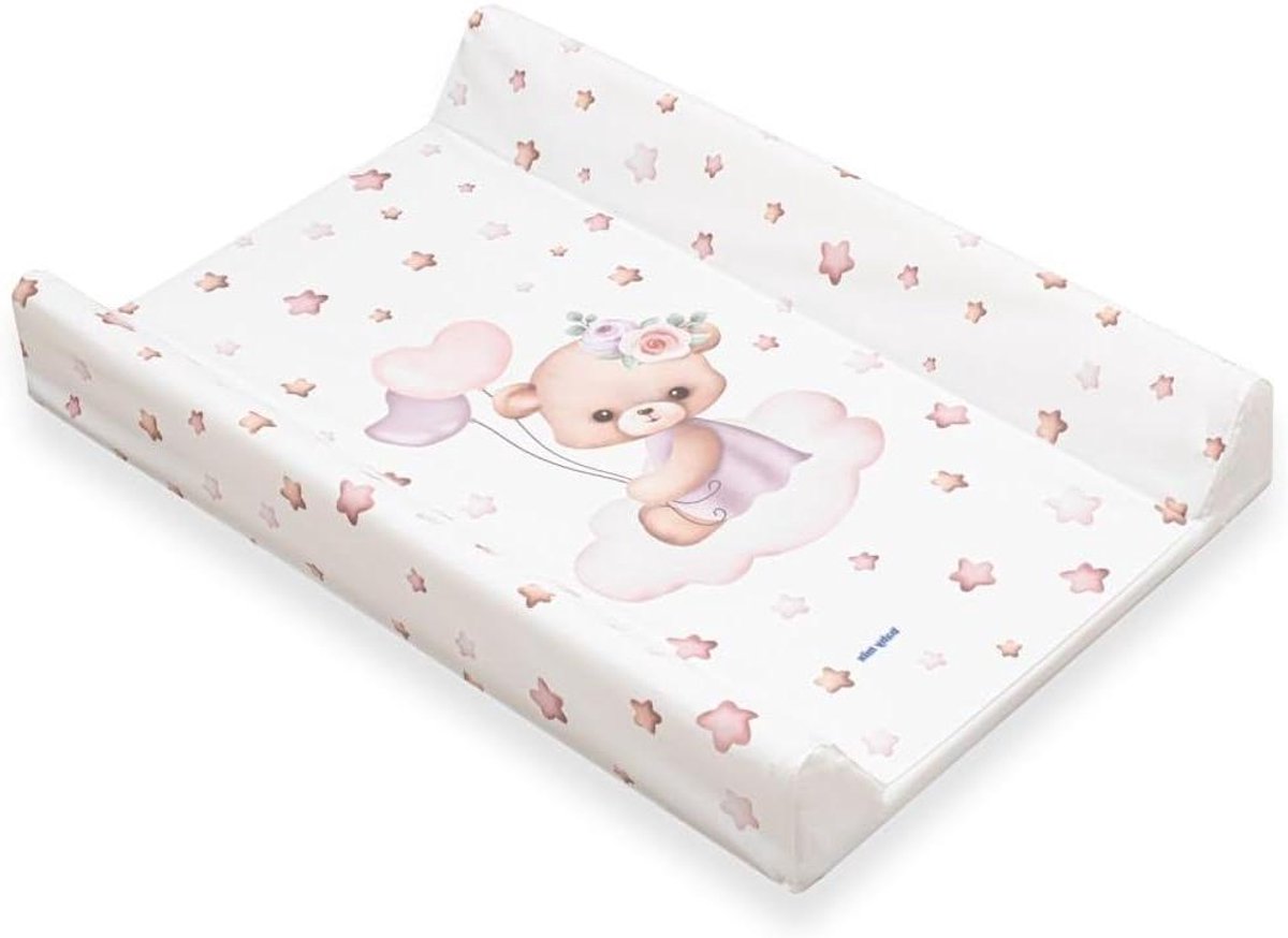 Baby Luiertas - Commode Mat - Baby Verzorgen - Verhoogde Randen - 47x70 cm - Wit