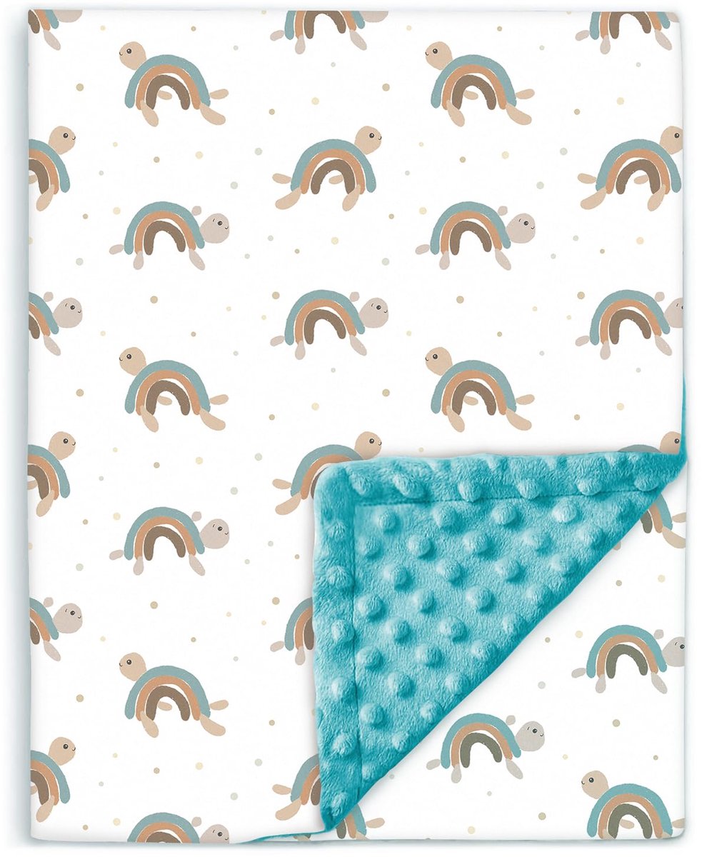 SnelShoppen - Baby Blanket 100x135 Cm - Zachte Minky Katoen Deken Oeko Tex - Ledikant Deken Polyester Vulling Quilt - Baby Swaddle Bed Plaid Voor Kind