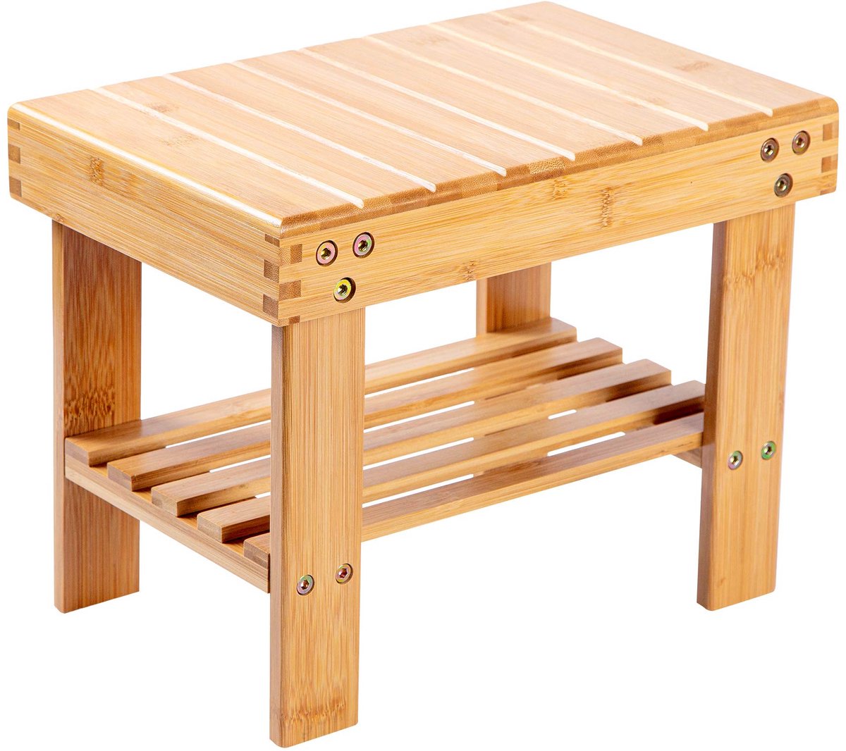 Dailygoods - Bamboe Kinderkruk - Multifunctionele Voetenbank en Opbergrek