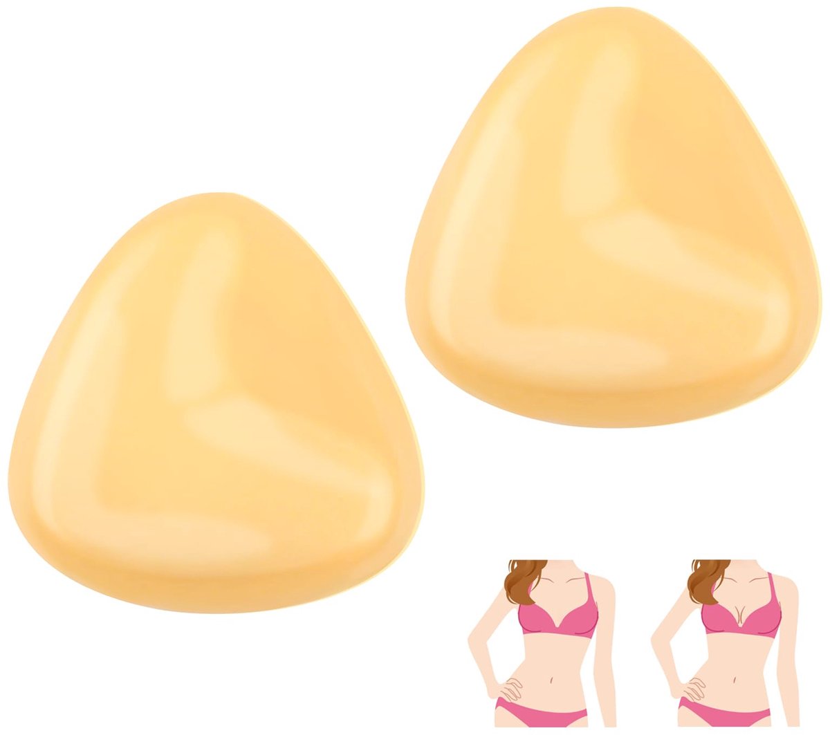 Dailygoods - Zelfklevende Push-up Inleggers Voor A-D Cup Transparant