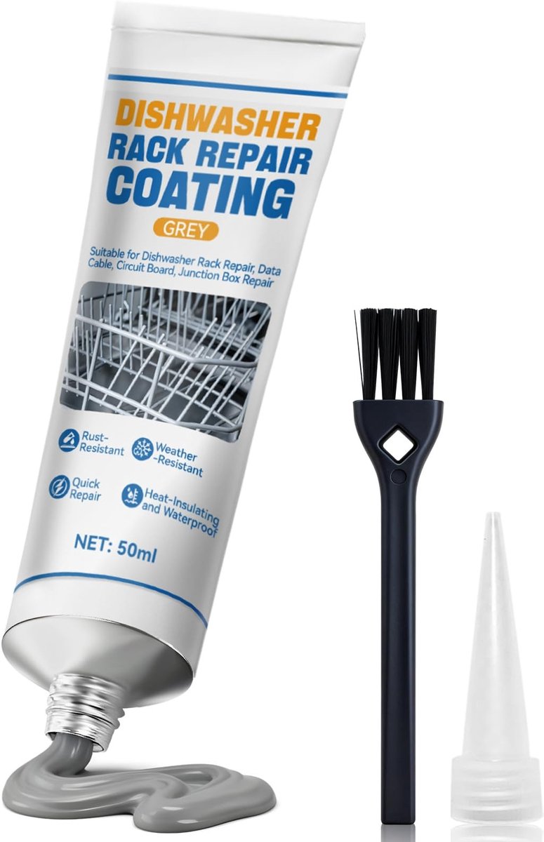 Dailygoods- Vaatwasmachinemand roestpreventie - Vaatwassermand reparatie - Duurzaam - Grijze pasta - Efficiënt - Herstelt beschermende eigenschappen - Reparatiemassa