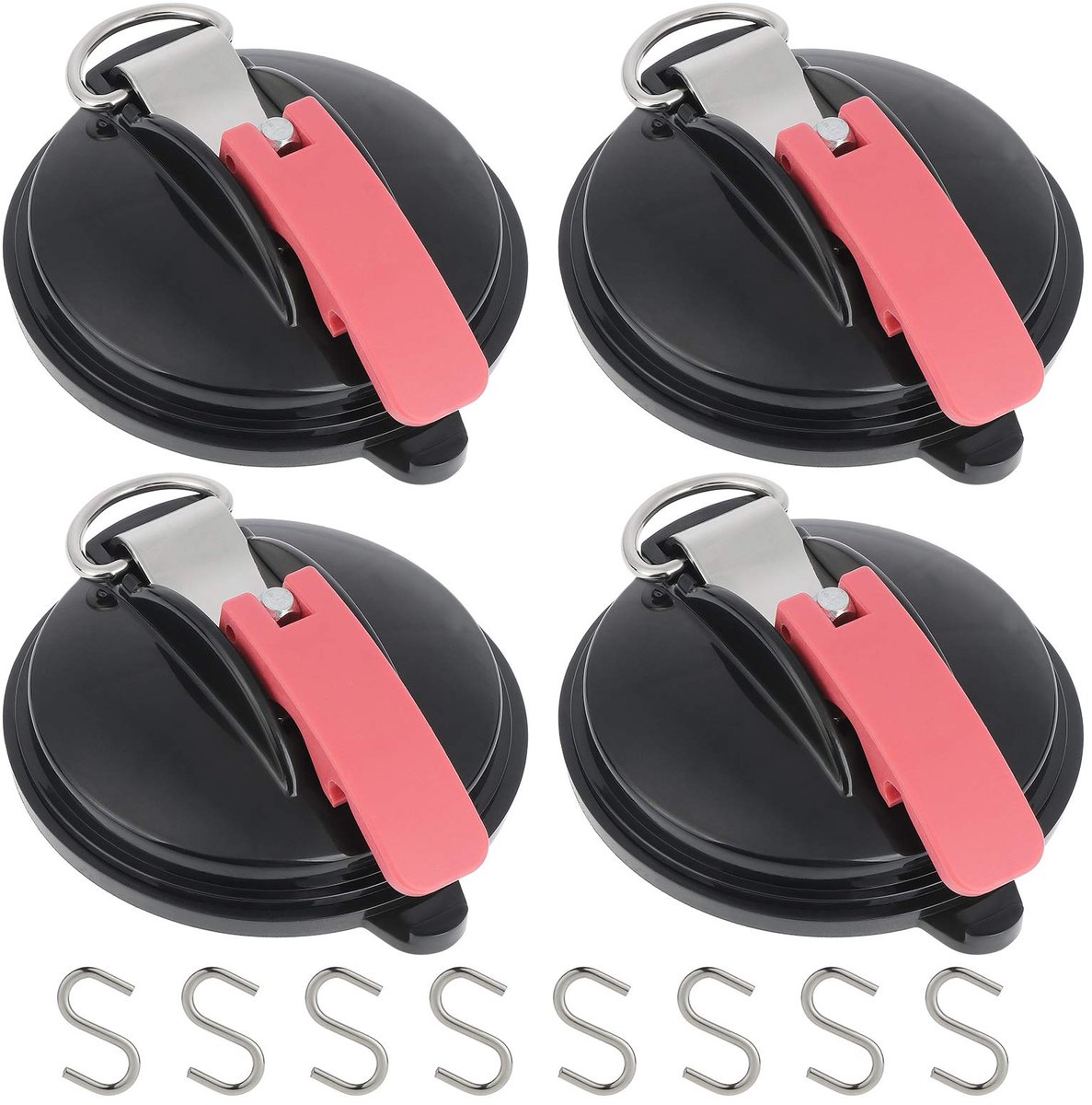 Dailygoods - Heavy Duty Suction Cups Anchor - Multifunctionele Auto Tensioner met Haken