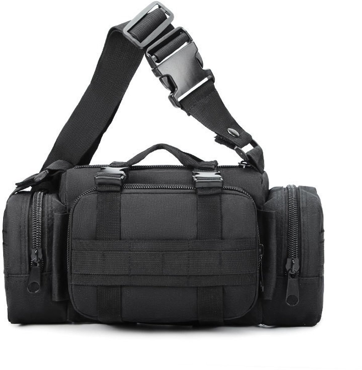 VHV-Heuptas en Stuurtas - Multifunctionele Deployment Bag en Small Sling Pack - Waterdichte Sporttas voor Dames en Heren - Zwart
