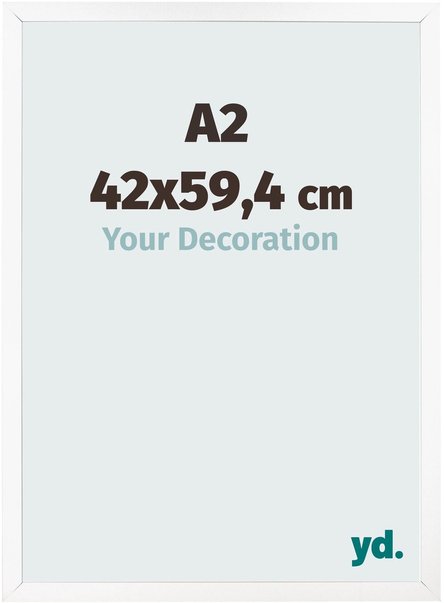 Your Decoration - Fotolijst A2 42x59,4 cm - MDF - Wit Mat - Bologna