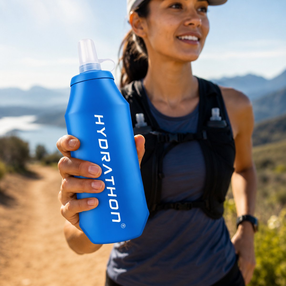 Hydrathon Soft Flask - Set van 2 (2x250ml) - Opvouwbare Waterfles - Drinkfles Hardlopen - Opvouwbare Drinkfles - Trail - Hiking — cadeau in Sport & Outdoor - foto 5