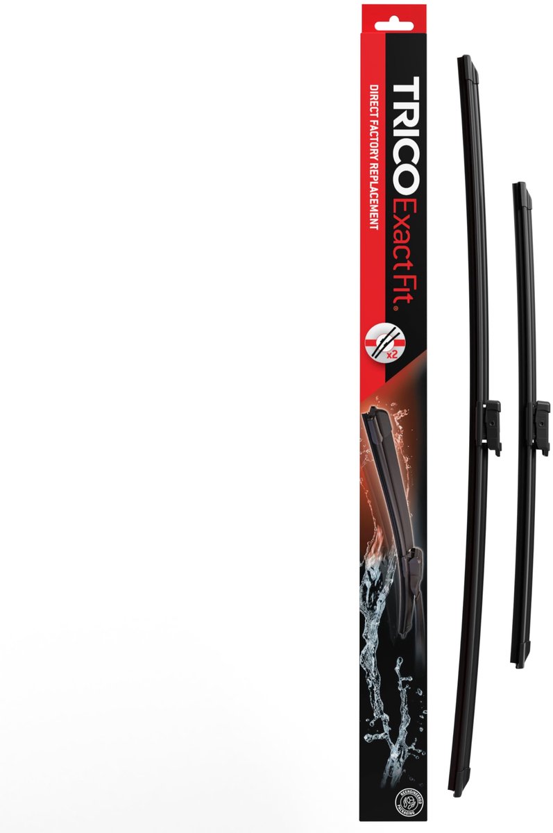 SnelShoppen - Trico Exact Fit Ruitenwisserbladen 650/430MM | 1 Paar Ruitenwissers voor BMW 6 F06, F12, F13, Peugeot 207, 207 SW, 207 CC, Ford Focus II