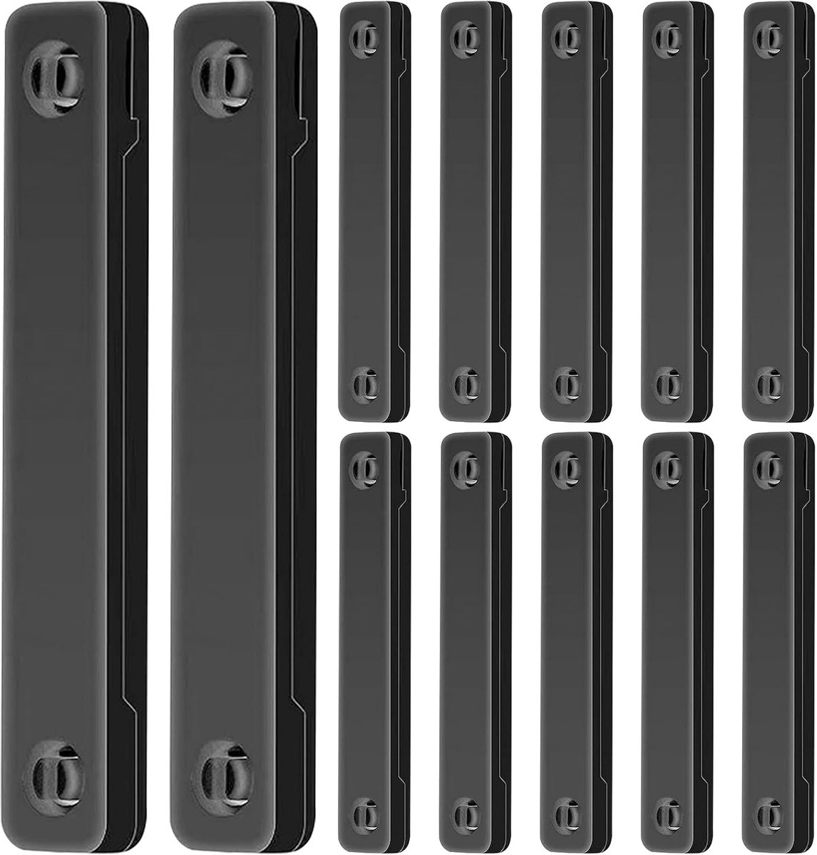 LISM-Een set van 12 zwarte raammagneten.