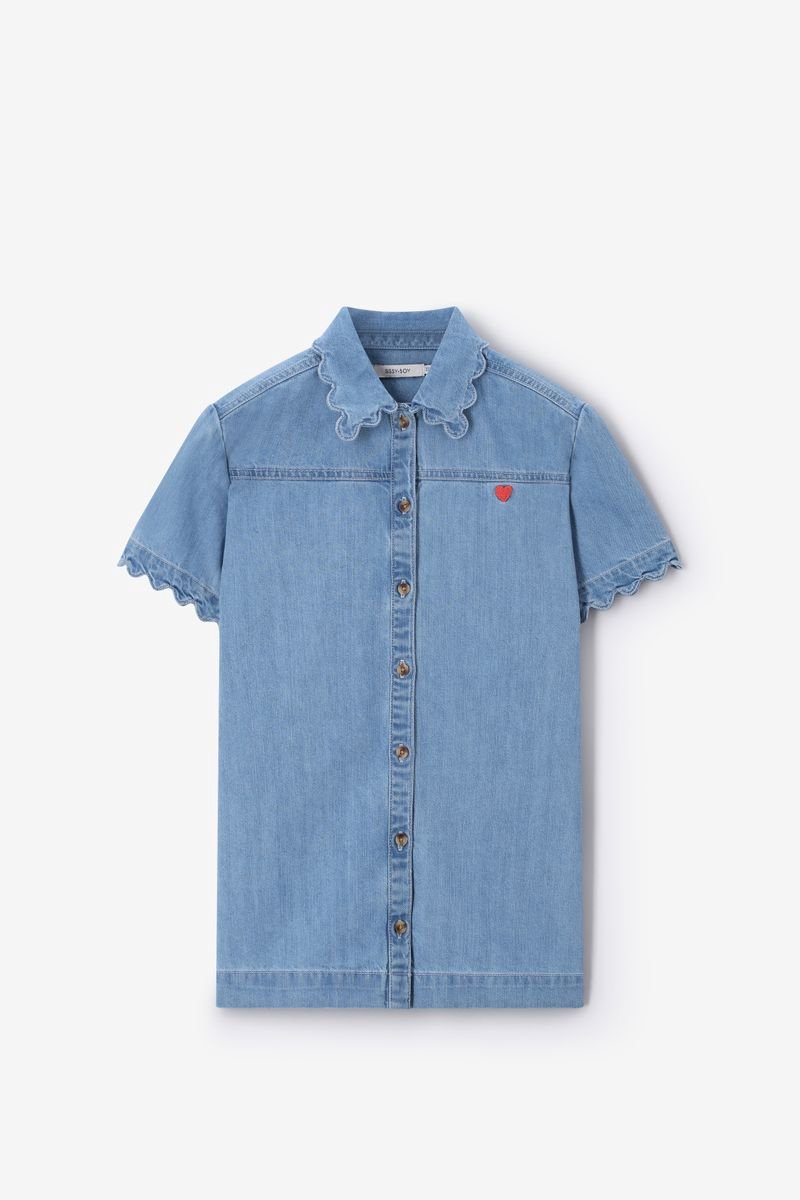 Sissy-Boy - Blauwe denim jurk