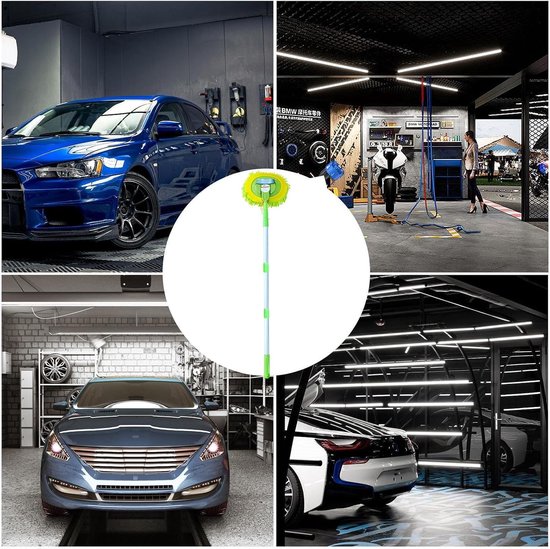 Autowasborstel - Auto poetsborstel - Auto reinigen - Verstelbare steel - 112 cm - Grijs — afbeelding 4