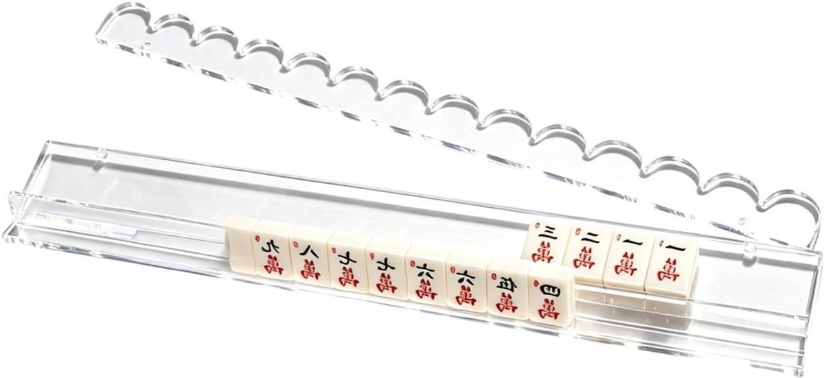 Mahjong Tegelhouders - Mahjong Racks - Spelavond Organiseren - Magnetische Grip - 51 cm - Transparant