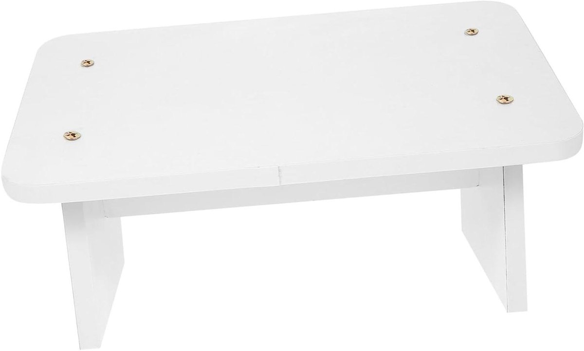 Voetenbankje - Voetensteun Hocker - Comfortabel Zitten - Antislip Onderkant - 30 x 30 x 30 cm - Wit