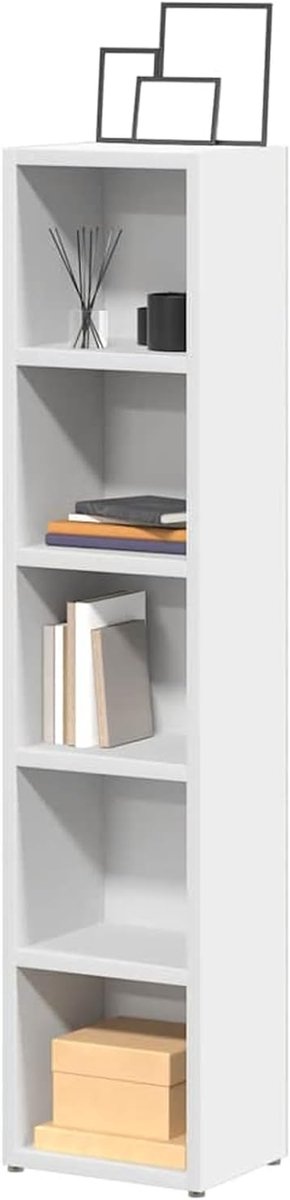 Cd-rek Hoge Kast - Dvd Opberger - Media Opslag - Grote Capaciteit - 80 cd's - Wit