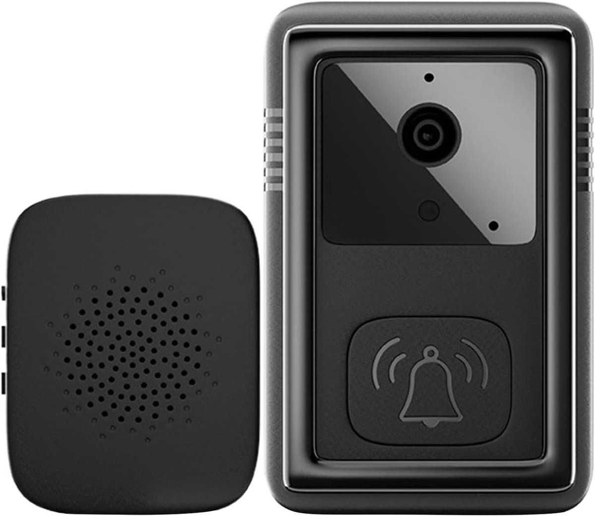 Deurbel Camera - Slimme Videodeurbel - Woning Beveiligen - Tweerichtingsaudio - 8.5 x 5.3 x 2.4 cm - Zwart