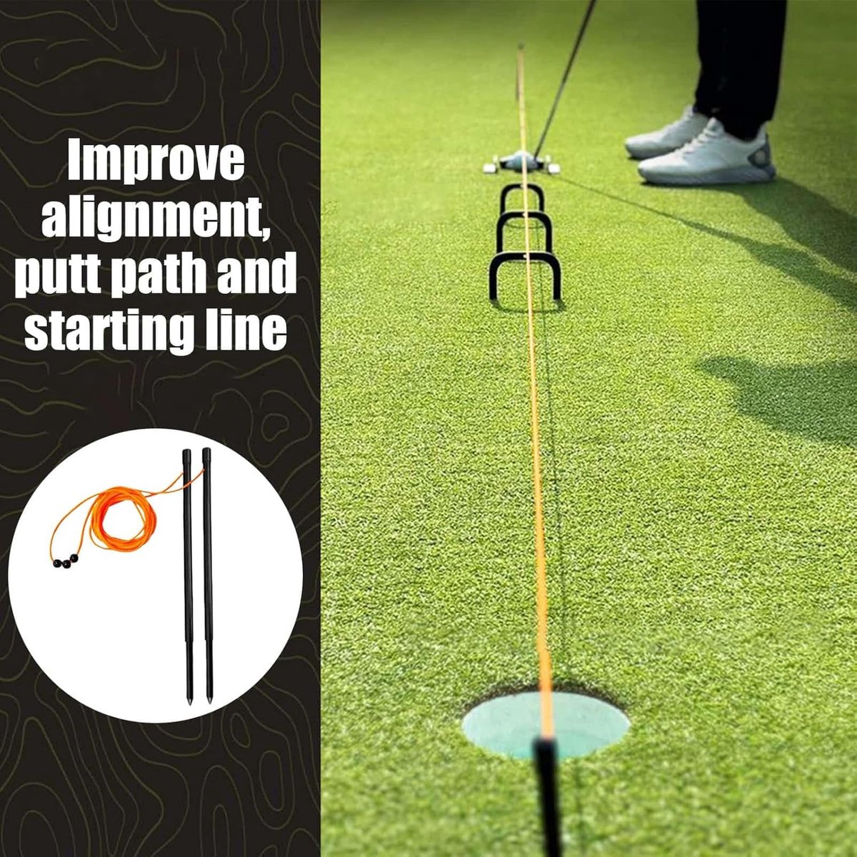 Golf Uitlijnstokken - Trainingsstokken Golf - Swing Verbeteren - Visuele Begeleiding - 120 cm - Meerkleurig