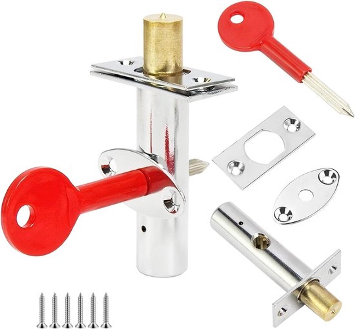Deurbeveiliging Rack Bout met Stersleutel, Anti-Diefstal, 60mmx30mm - Voor Deuren en Ramen