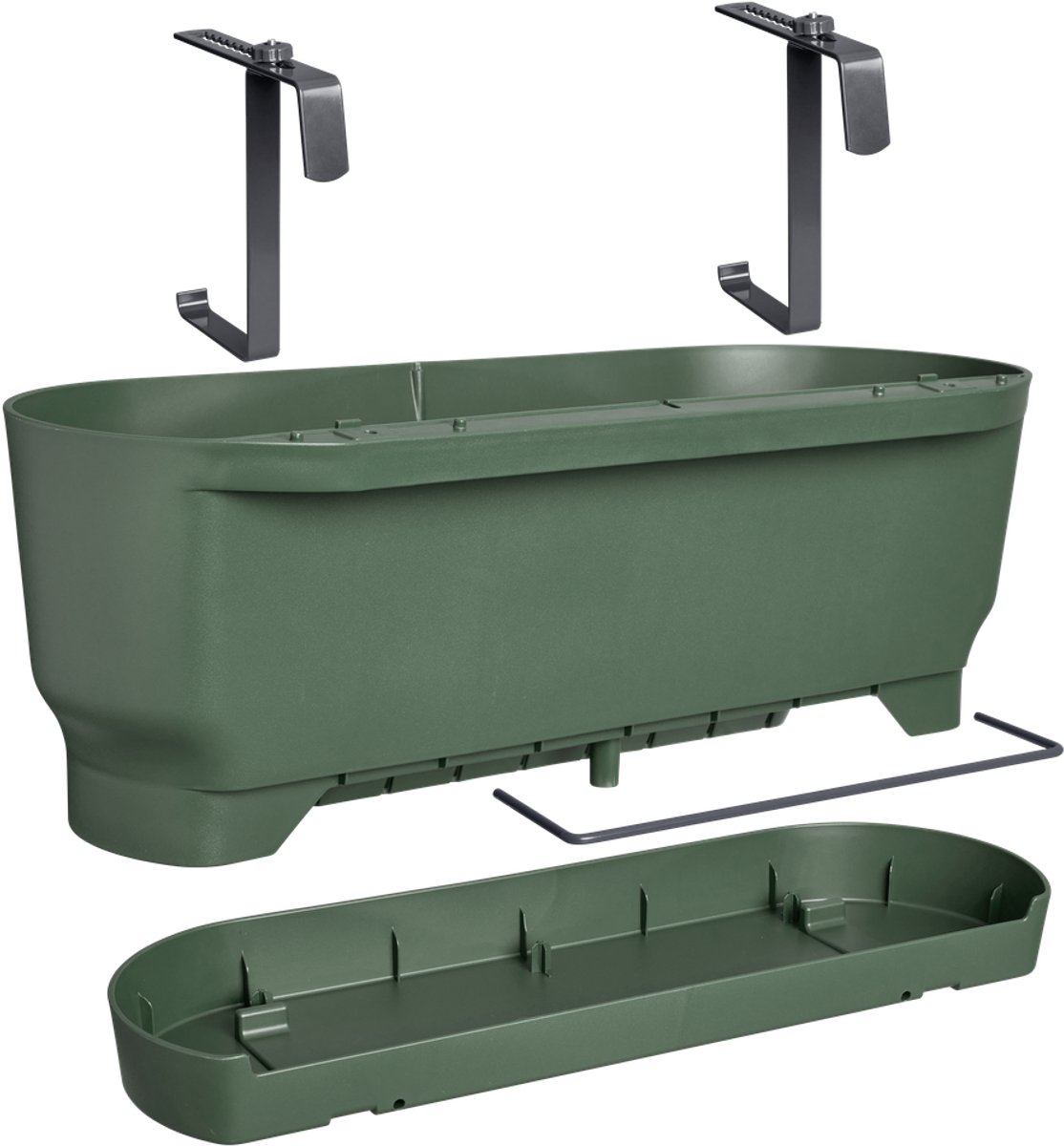 Elho Greenville Easy Balcony 52 - Balcony Planter with Hanging Bracket