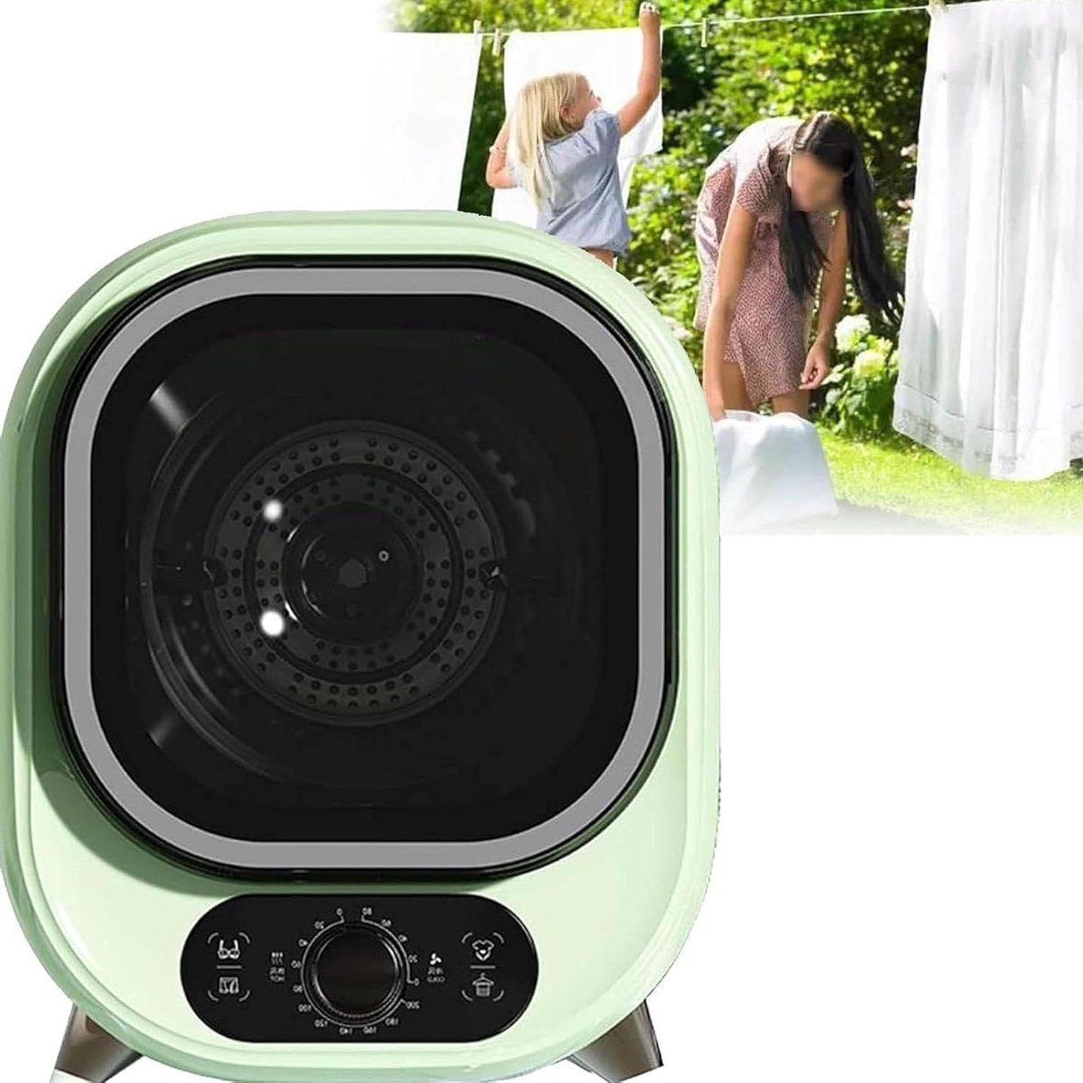 Kleine Wasdroger Compacte Droger Snel Kleding Drogen Stil En Zuinig 5 Kg Capaciteit Wit