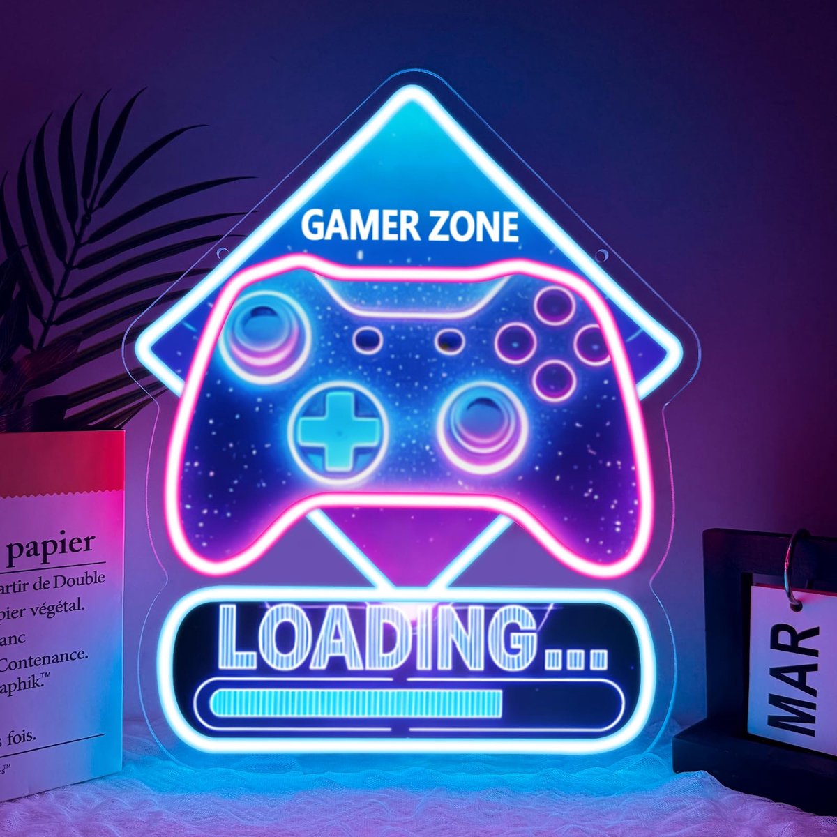 SnelShoppen - RuCvixkt Gamer Zone Neon Sign - LED Neon Light - USB Powered Game Signs voor Gaming Zone, Video Room, Jongens Slaapkamer Muur Decor - Kl