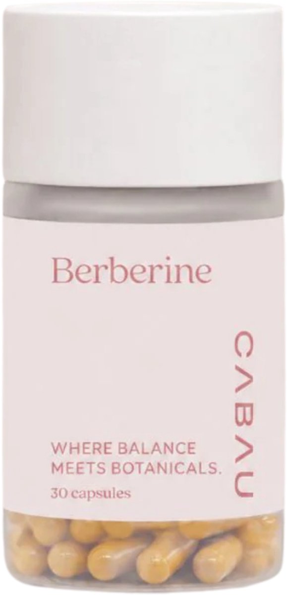 Cabau – Berberine+ – Berberine Supplement met Rebersa® Extract (500 mg) – Helpt Energiedips & Suikerbehoefte Verminderen – 100% Plantaardig
