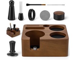 Espresso Tamper Station 51 mm voor Barista - Inclusief 9 Universele Accessoires en WDT-Gereedschap voor Perfecte Koffiezetervaring