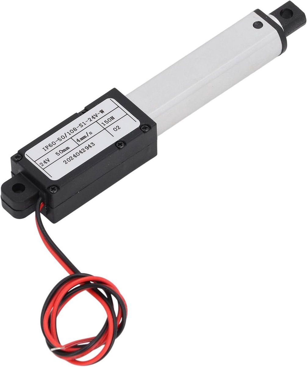 SnelShoppen - Elektrische Micro-lineaire Actuator 24V DC Mini-Linear Actuator met Overstroombeveiliging - 150N, 50mm Slag voor Industrieel Gebruik, Co