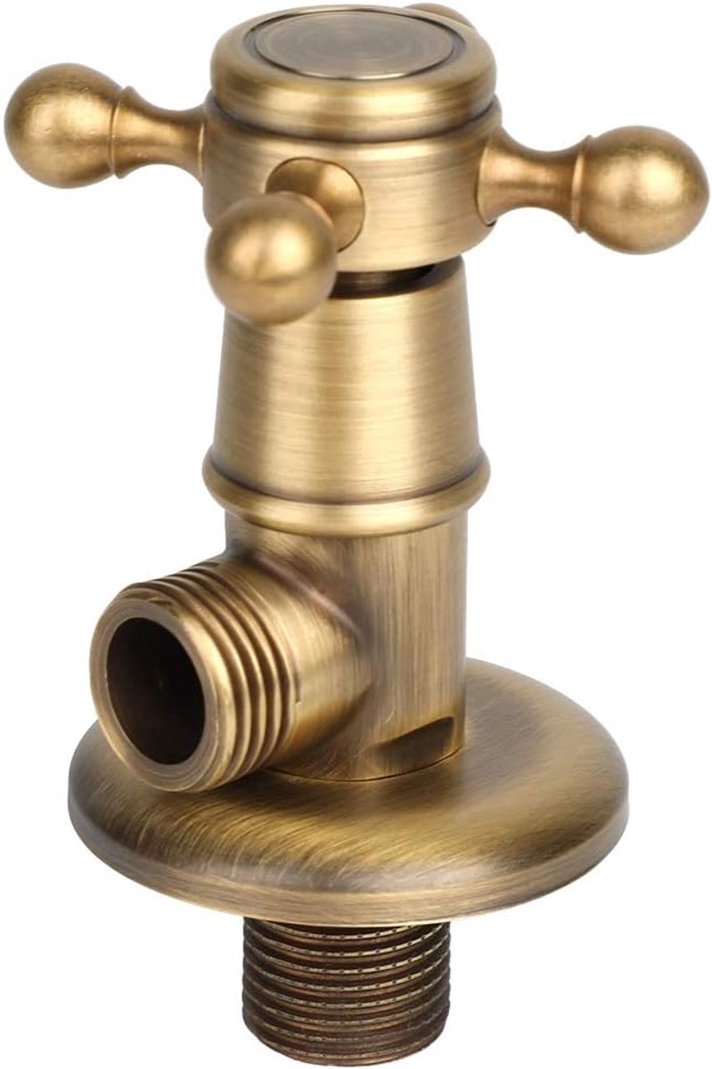 SnelShoppen - Full Copper Driehoekige Waterafsluiter Kraan voor Badkamer, Keuken, Balkon - Veilig en Stabiel voor Warm en Koud Water - 200g