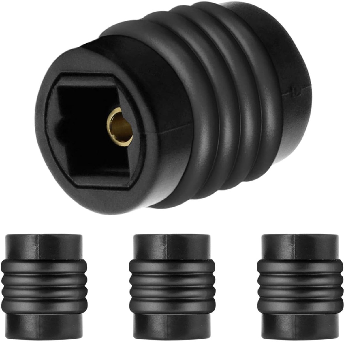SnelShoppen - Fiber Optische Kabel Extender Coupler Toslink Digitale Audio Female naar Female Adapter Connector 4 Stuks voor Optische Stekker Mannelij