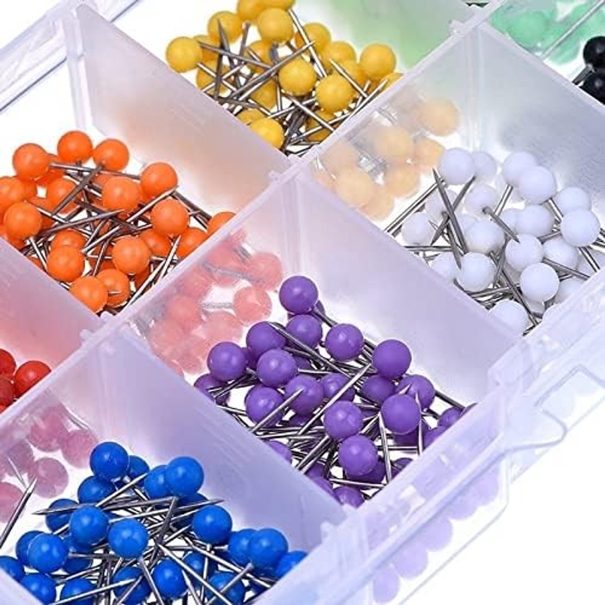 500 Stuks Korte Pins met Kop voor Wereldkaart, Kurkbord, Textielmarker en Creatieve Projecten