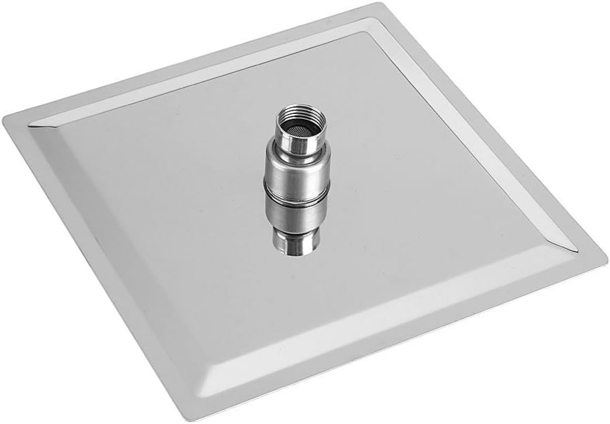 SnelShoppen - 8 Inch Vierkante Ultradunne RVS Regendouchekop met Silicium Waterdruppels - Badkamer Douchekop - Anti-Clogging, Duurzaam en Veilig