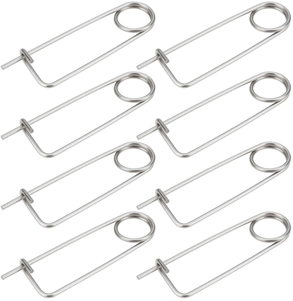 SnelShoppen - 8 Stuks 2x58mm Brochevorm Veiligheidspennen Vergrendelingsspelden 304 RVS voor Bevestigen van As en Pennen