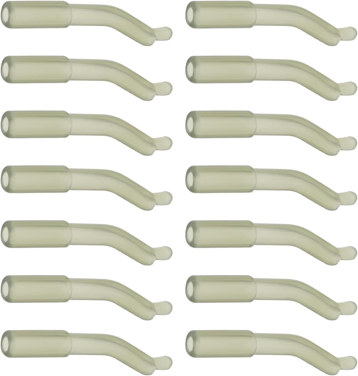 SnelShoppen - 100 stuks Vissen Haak Kicker - Rubber Huls 19x2.6mm - Ideaal voor Karper Vissen - Terminal Accessoires voor Meren, Rivieren en Oceanen