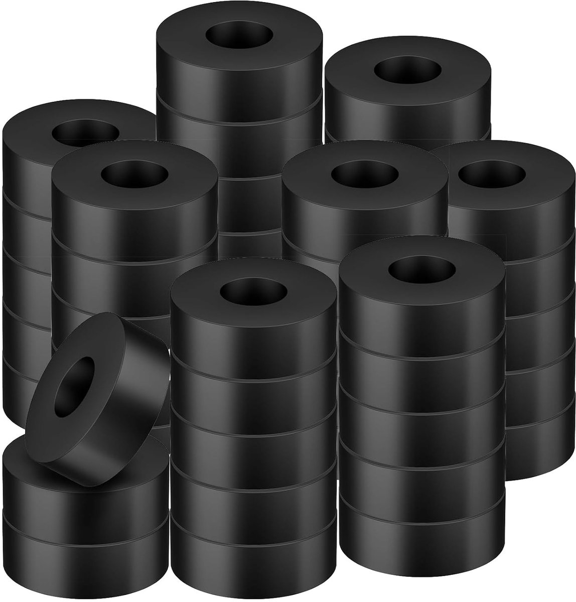 Thick Rubber Standoffs, 50pcs Rubber Washers, Rubber Washers, 2cm Outer Diameter, 0.5cm Inner Diameter, 0.8cm Thick - ShopVlot