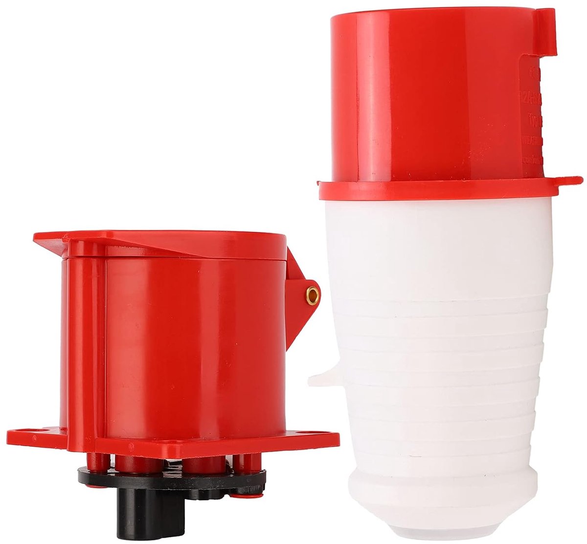 SnelShoppen - 32A 3-Fase Stroomaansluiting, 3P+E Industriële Stopcontact 32A, AC380V-415V Waterdichte Stroomaansluiting, Adapter voor Industrie en Agr