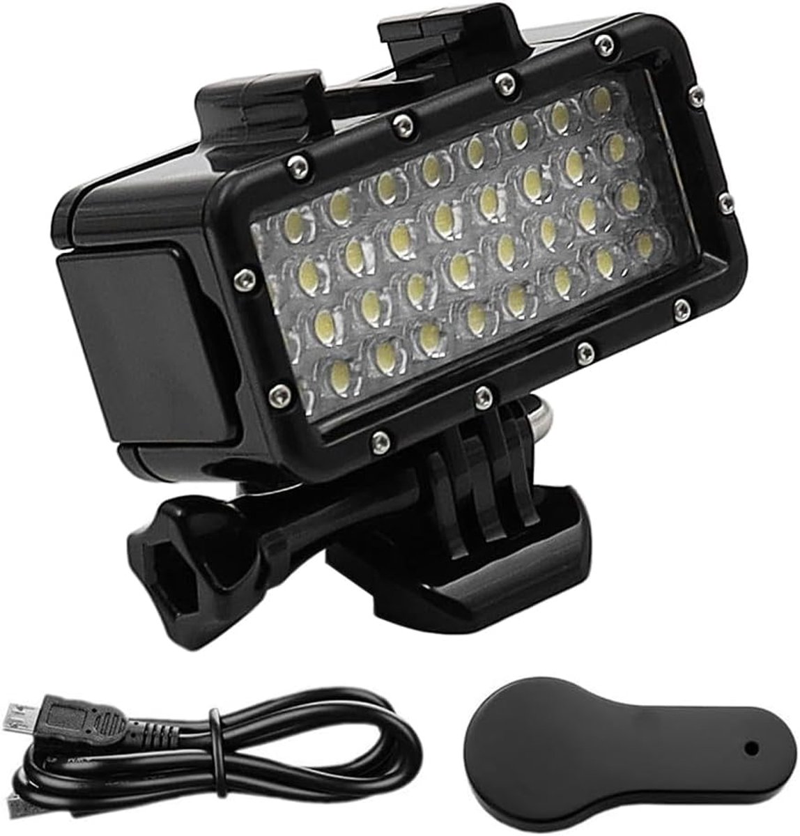 SnelShoppen - Onderwater Verlichting Hoogvermogen Dimbare Waterdichte LED Video Lamp tot 45m voor Camera's met 3 Verlichtingsmodi